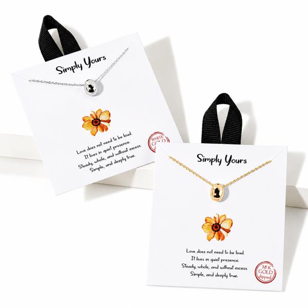 GOLD DIPPED SIMPLY YOURS PENDANT NECKLACE