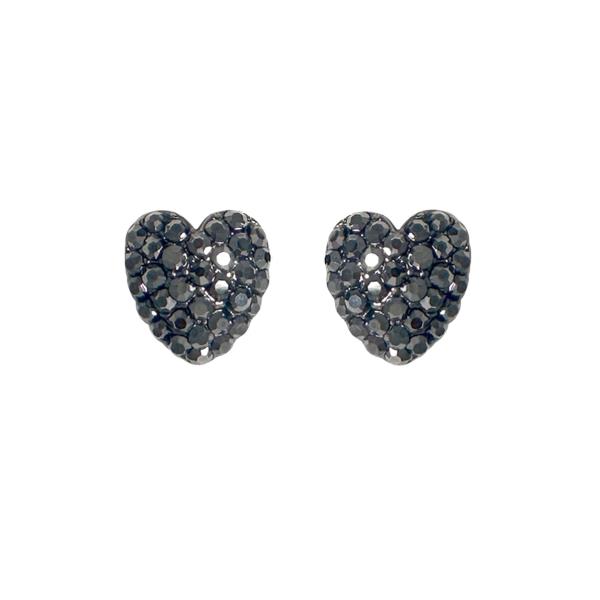 HEART PAVE STUD EARRING