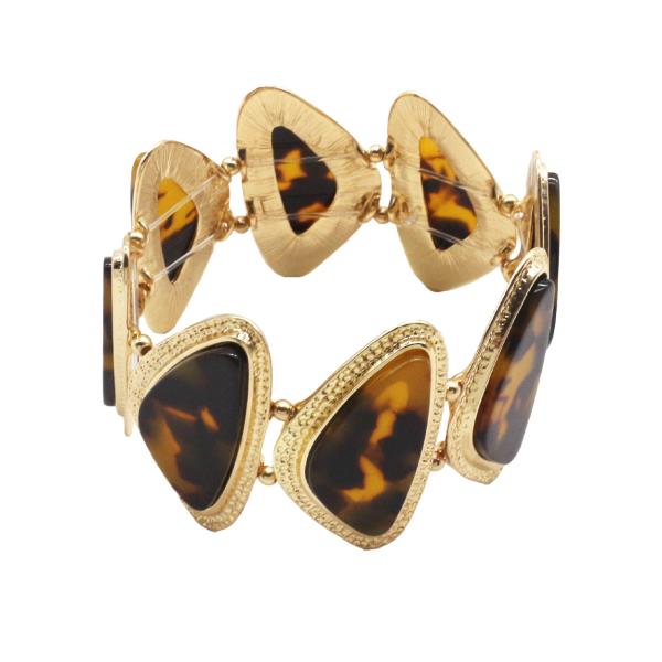 TORTOISE TRIANGLE LINK BRACELET