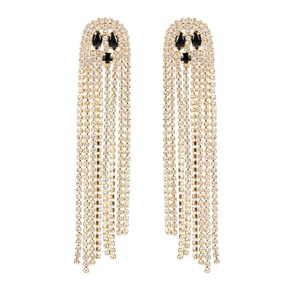 HALLOWEEN RHINESTONE POST DROP EARRING