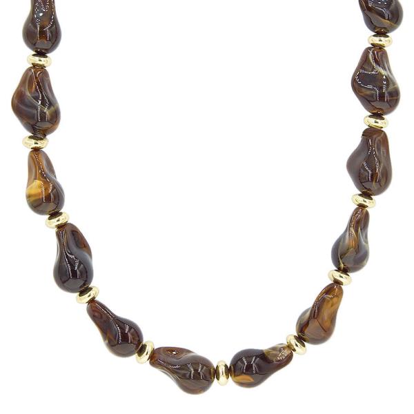 MARBLED ACRYLIC BEAD NECKLACE
