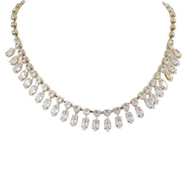CZ MARQUISE CHOKER NECKLACE