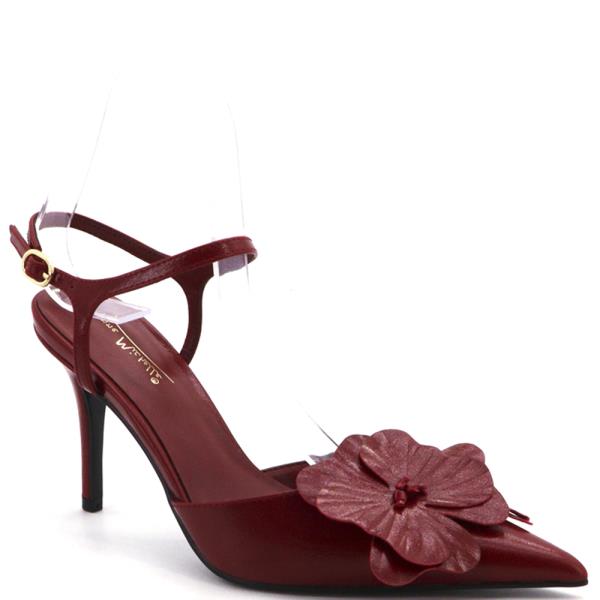 MULE W QUATER STRAP W OVERSIZED FLOWER