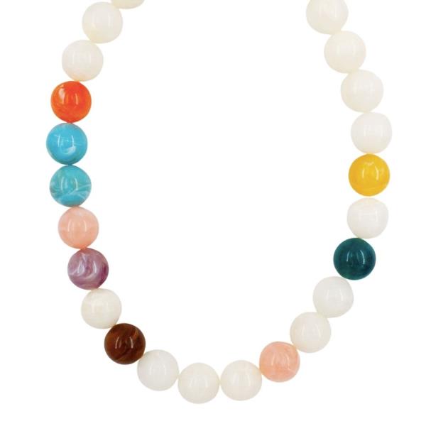 ROUND MARBLE BEAD NECKLACE