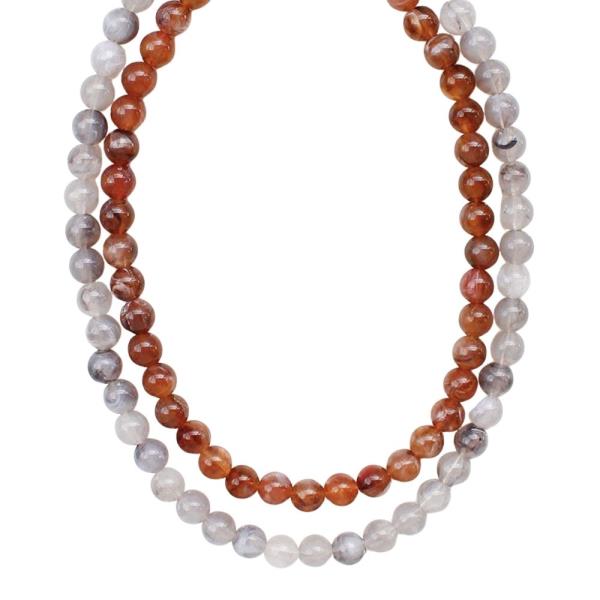 TWO STRAND PEARL BEAD NECKLACE