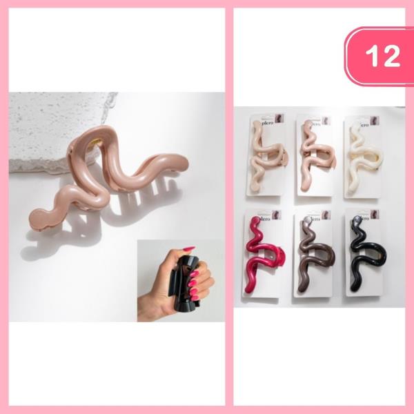 WAVY HAIR CLAW CLIP (12 UNITS)