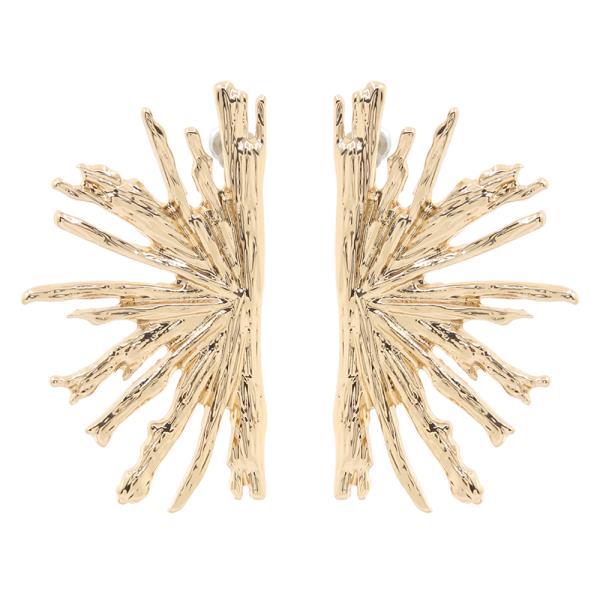 SDJ SUNBURST TEXTURED SPIKED RAYS DESIGN EARRING