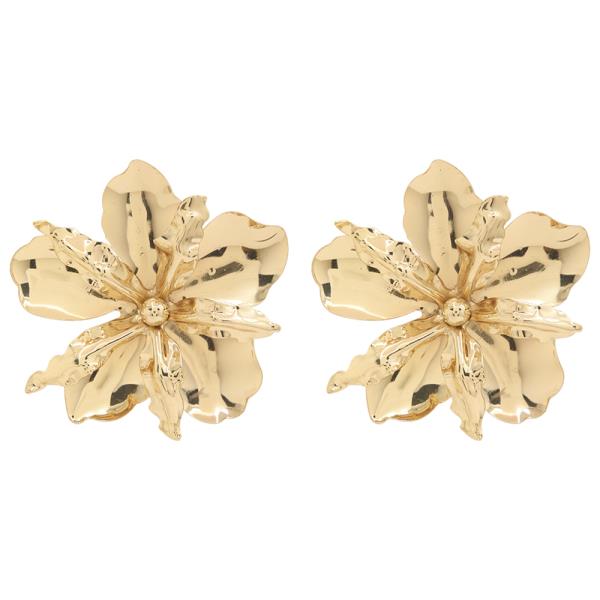 SDJ METAL FLOWER DESIGN EARRING