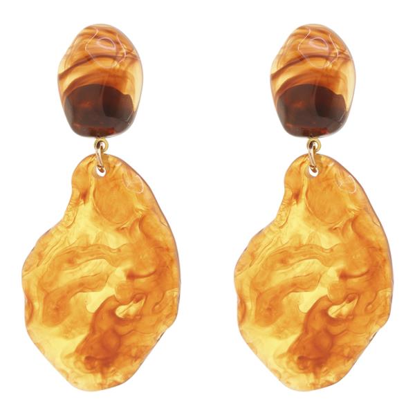 SDJ ORGANIC SHAPED RESIN DROP EARRING