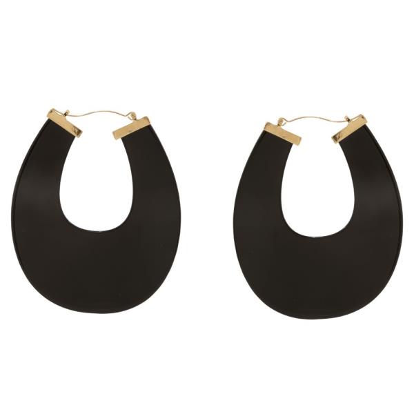 SDJ ACRYLIC WIDE OPEN HOOP EARRING