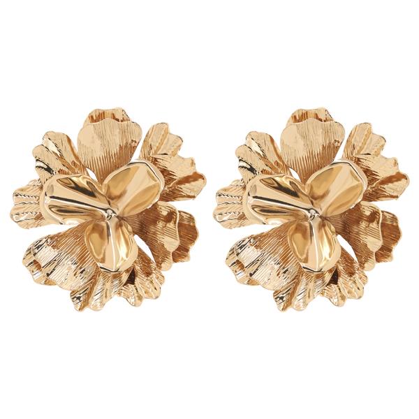 SDJ TEXTURED METAL FLOWER EARRING