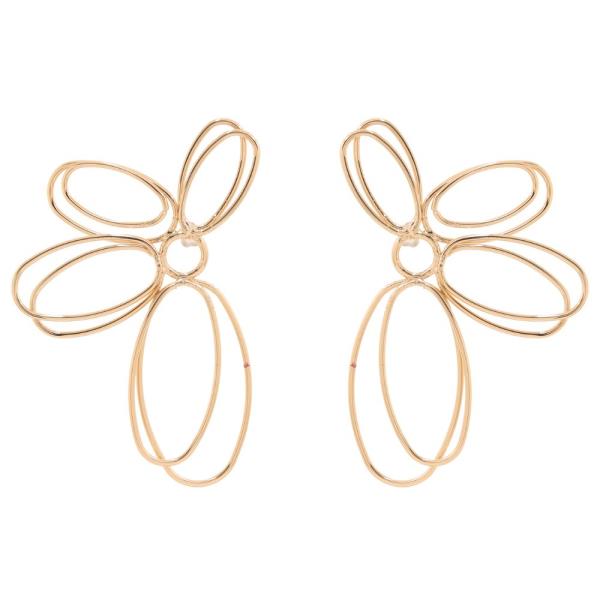 SDJ OPEN WIRE FLORAL POST EARRING