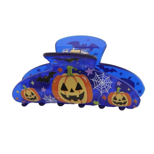 HALLOWEEN PUMPKIN BAT SPIDER WEB CLAW HAIR CLIP