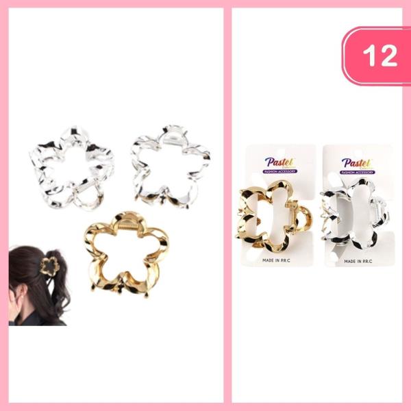 FLOWER HAIR CLAW CLIP (12 UNITS)