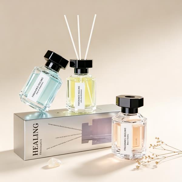 GEOMETRIC GLASS BOTTLE REED DIFFUSER