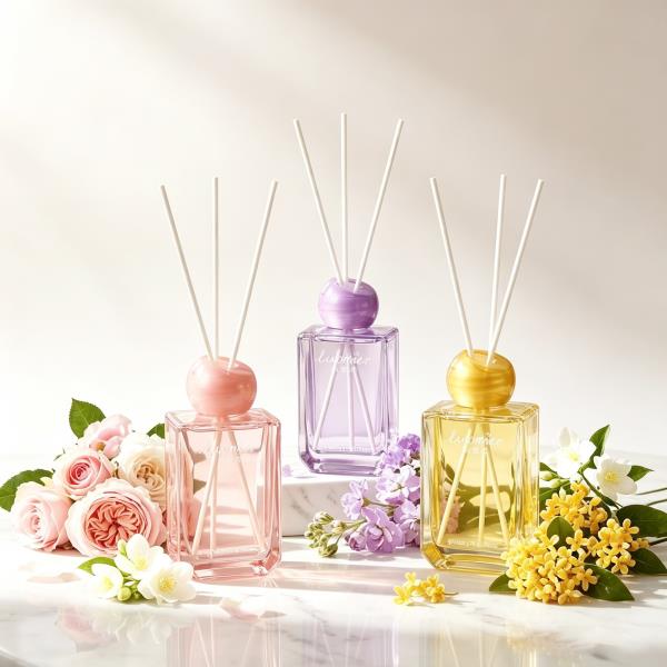 ROUND CAP GLASS BOTTLE REED DIFFUSER