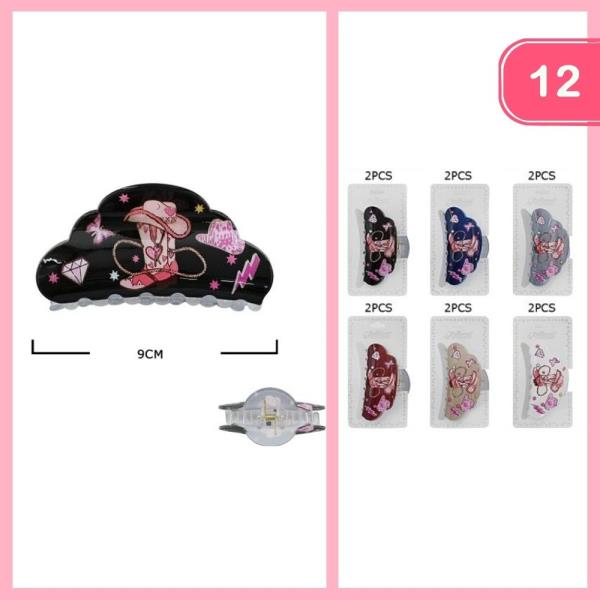WESTERN HAIR CLAW CLIP (12 UNITS)
