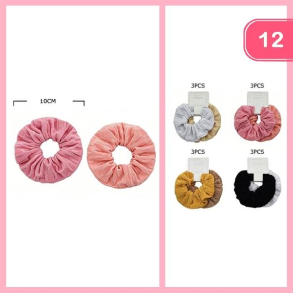 TEXTURED HAIR SCRUNCHIE (12 UNITS)