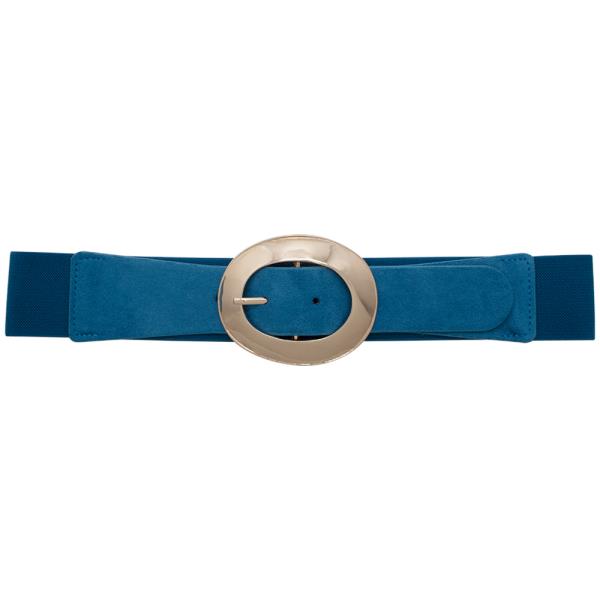 OVAL METAL BUCKLE ELASTIC BELT