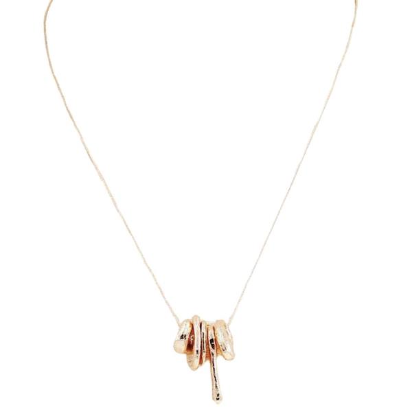 ABSTRACT MULTI LOOP PENDANT NECKLACE