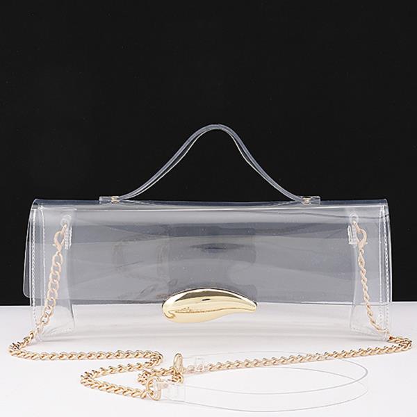 TRANSPARENT TOP HANDLE CROSSBODY BAG