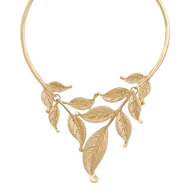SDJ ELEGANT LEAF CHOKER NECKLACE
