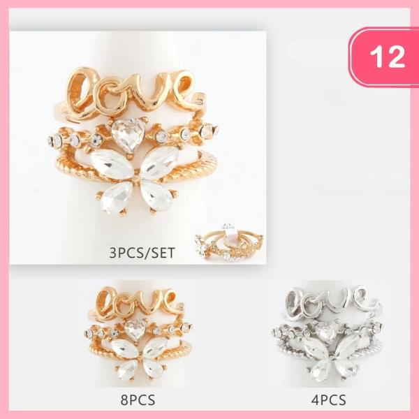 HEART LOVE STACKABLE RING (12 UNITS)