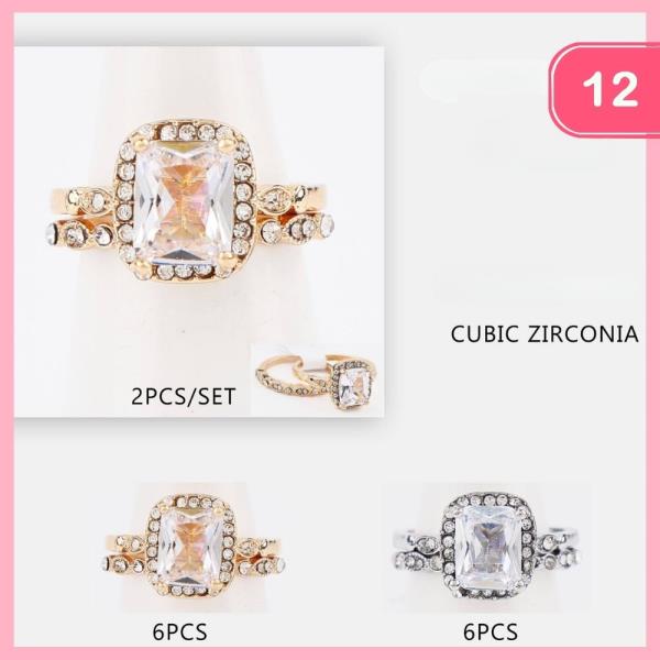 CZ RHINESTONE STACKABLE RING