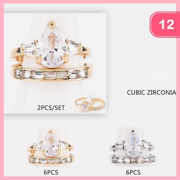CZ STACKABLE RING (12 UNITS)