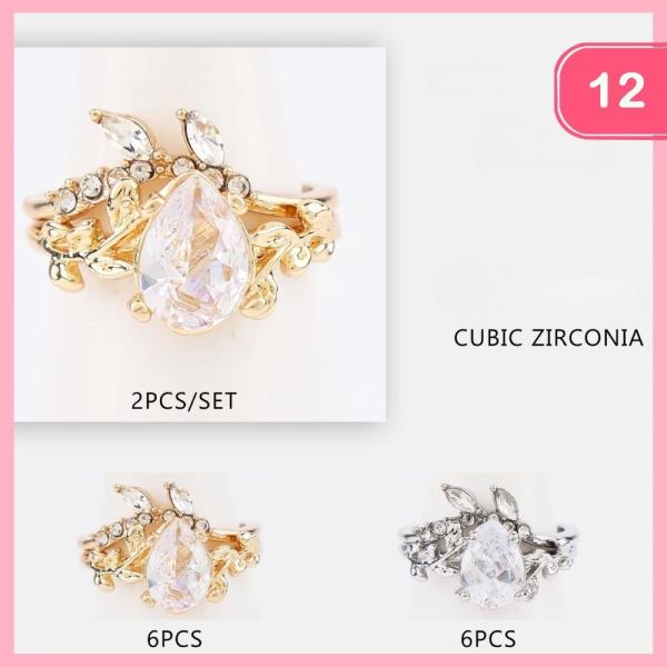 CUBIC ZIRCONIA RING (12 UNITS)
