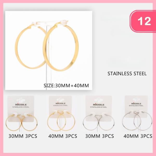 STAINLESS STEEL HOOP EARRING