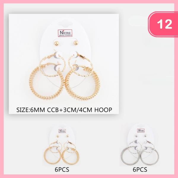 MIXED EARRING SET (12 UNITS)