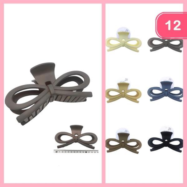 BOW HAIR CLAW CLIP (12 UNITS)