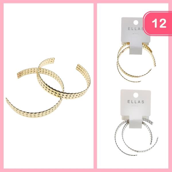 TEXTURED OPEN CUFF BRACELET (12 UNITS)