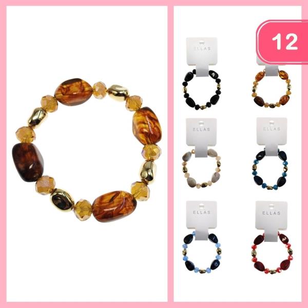 BEADED STRETCH BRACELET (12 UNITS)
