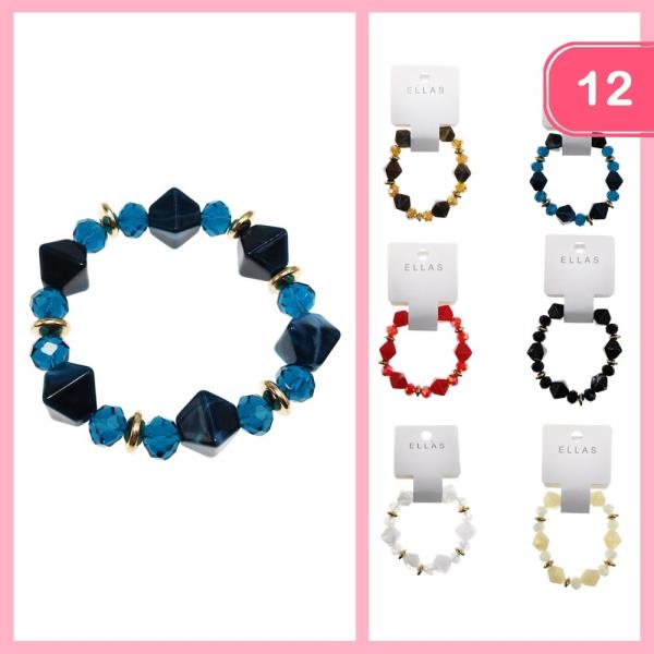 BEADED STRETCH BRACELET (12 UNITS)