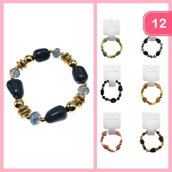 BEADED STRETCH BRACELET (12 UNITS)