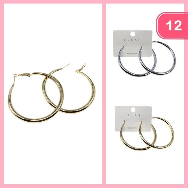 HOOP EARRINGS (12 UNITS)