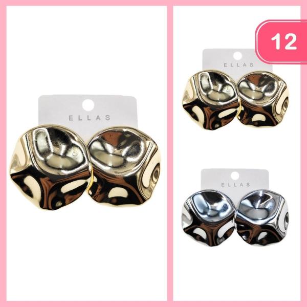 TEXTURED POST EARRING (12 UNITS)