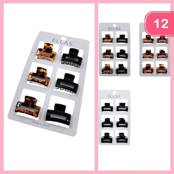 MINI HAIR CLAW CLIPS (12 UNITS)
