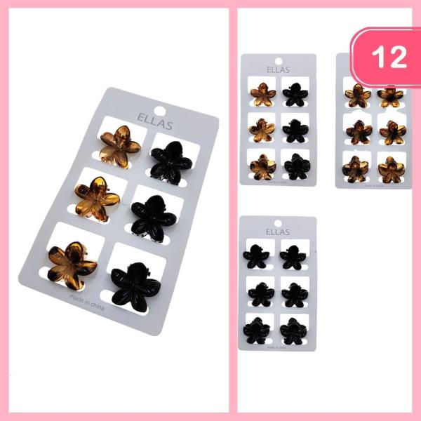 MINI FLOWER HAIR CLAW CLIP (12 UNITS)