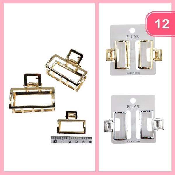 METAL HAIR CLAW CLIP (12 UNITS)
