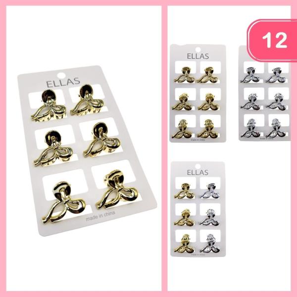 MINI BOW HAIR CLAW CLIP (12 UNITS)