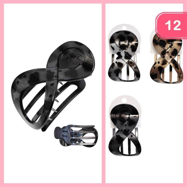 INFINITY LOOP FLAT HAIR CLIP (12 UNITS)