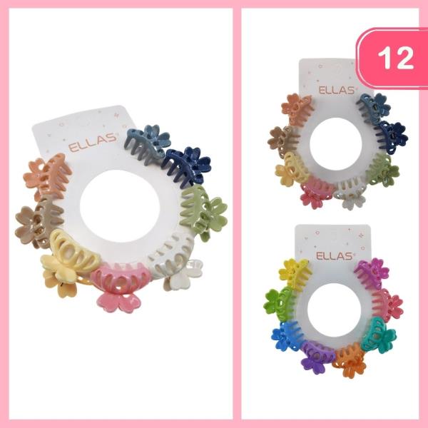 HAIR CLAW CLIPS (12 UNITS)