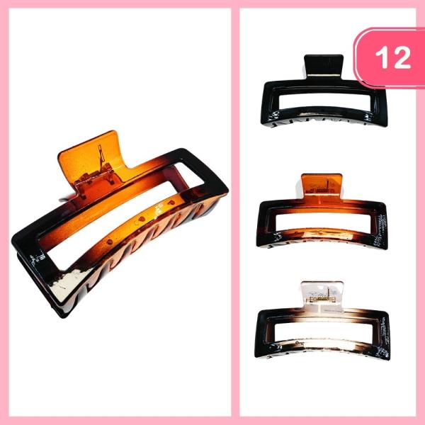 TWO TONE HAIR CLAW CLIP (12 UNITS)