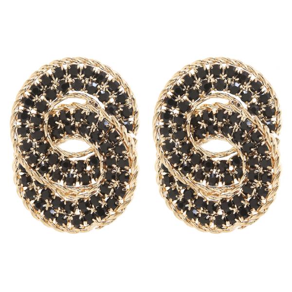SDJ CIRCLE TEXTURED LOOP DESIGN EARRING