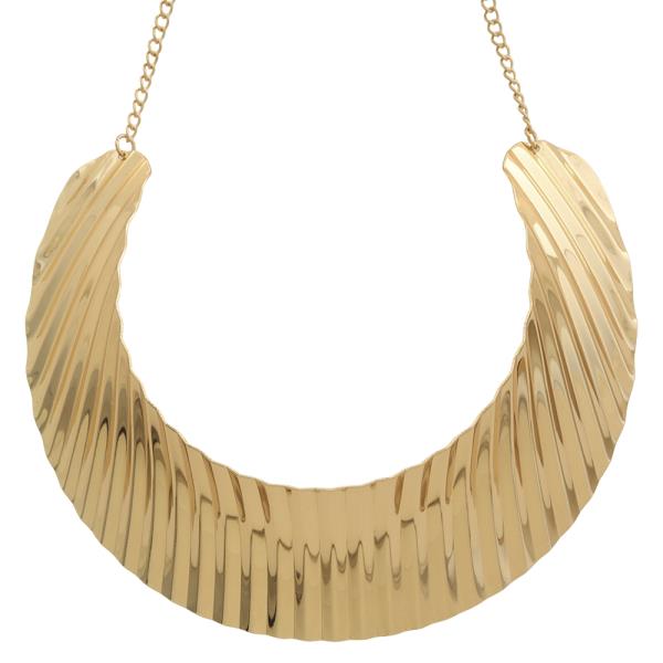 SDJ CRESCENT BOLD CHUNKY STATEMENT COLLAR CHOKER NECKLACE