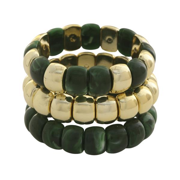 SDJ MIX BEAD STRETCH BRACELET SET