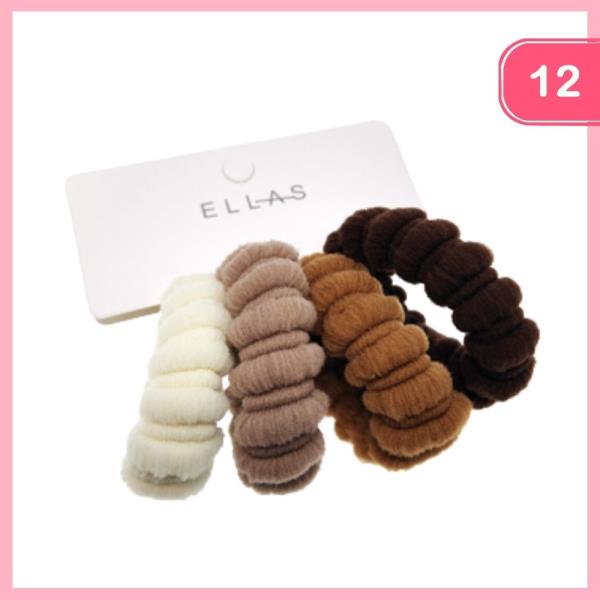 PLUSH HAIR TIE (12 UNITS)